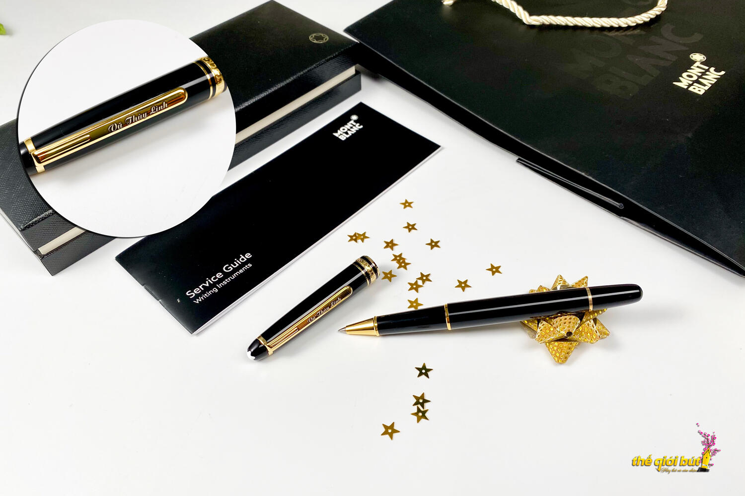 Bút dạ bi Montblanc Meisterstuck Gold Coated Rollerball Pen MB12890