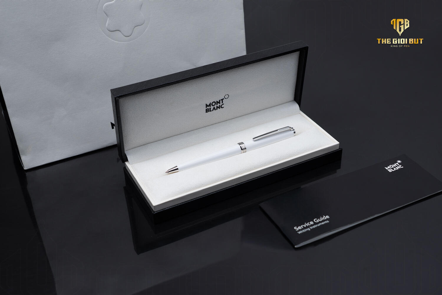 Montblanc Pix White Ballpoint Pen Mb114806 Box