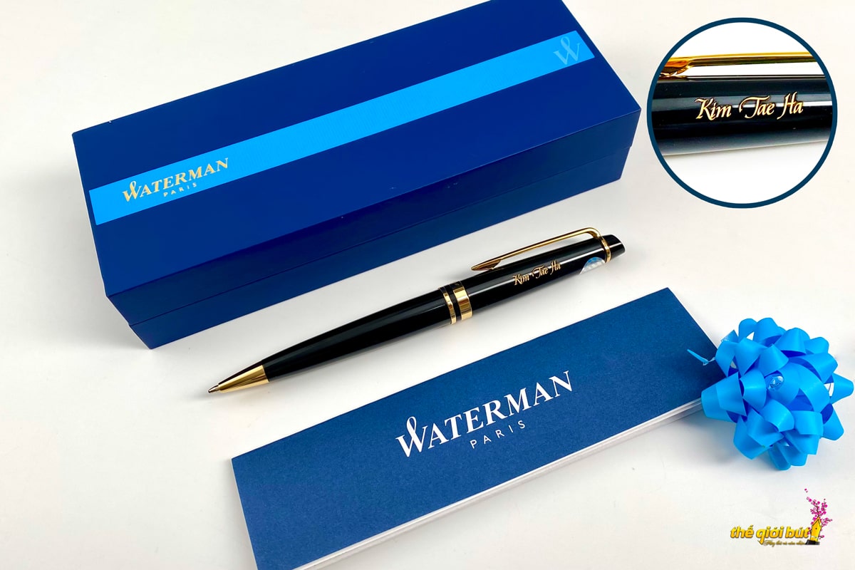 Bút bi Waterman Expert Black GT Ballpoint Pen S0951700