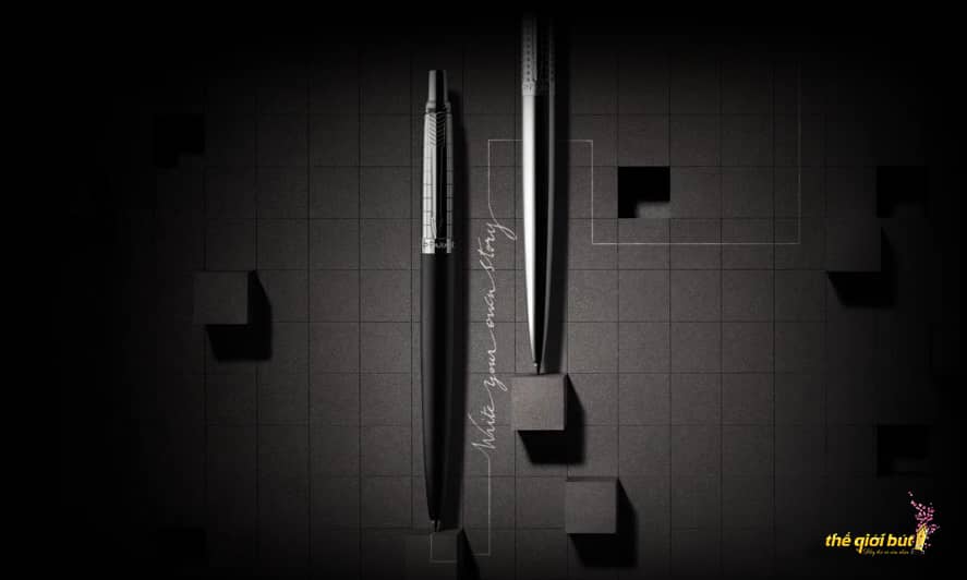Bút bi Parker Jotter 2017 Premium Bond Street Black Grid CT Ballpoint Pen