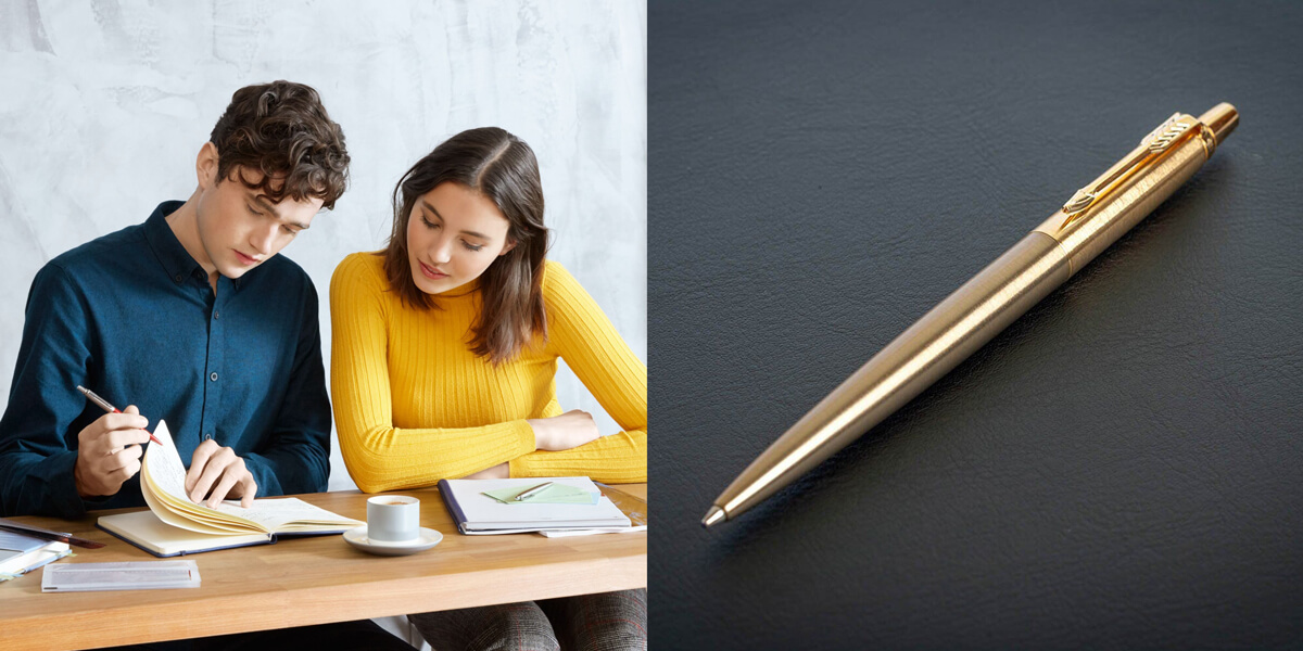 Bút bi Parker Jotter 2017 Premium West End Gold Brushed GT Ballpoint Pen