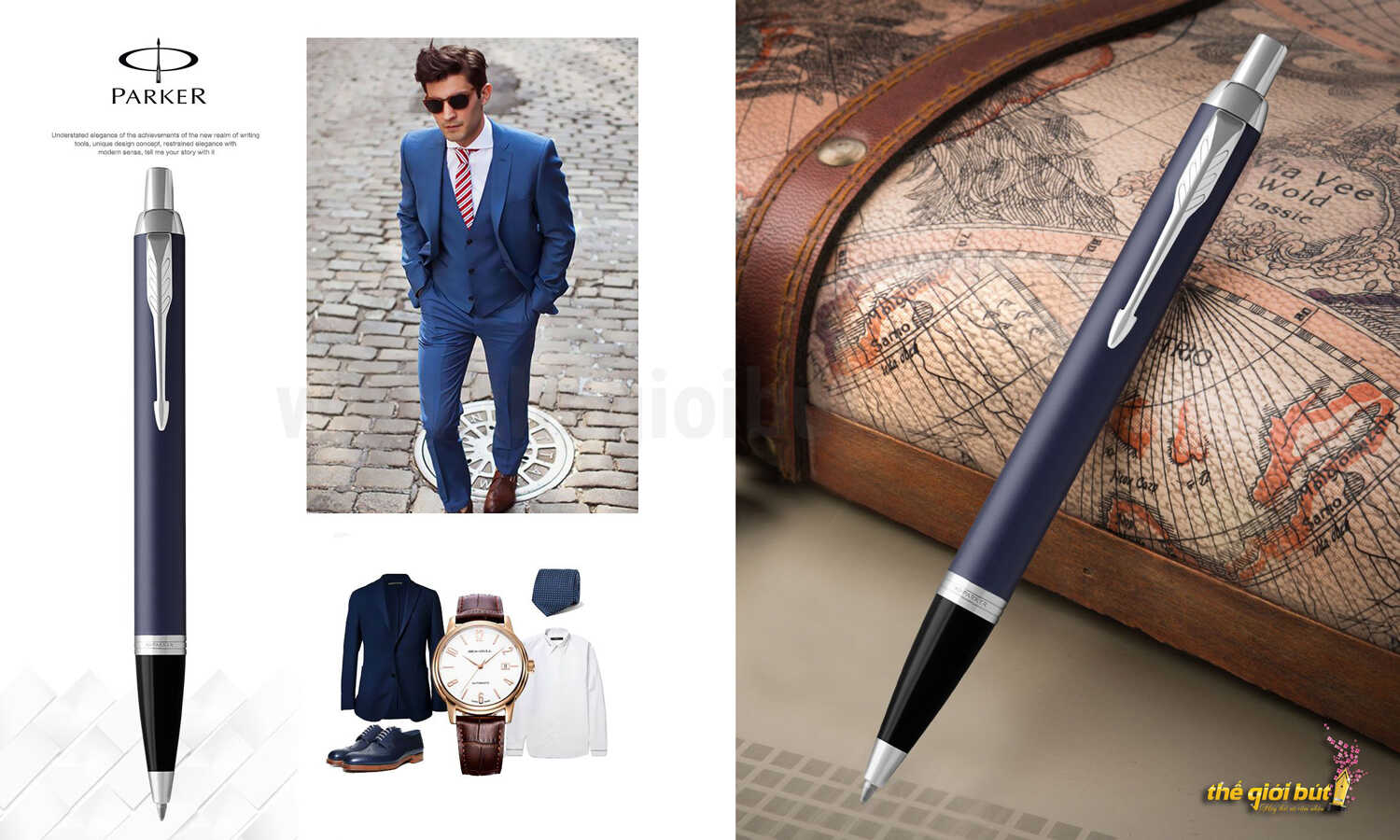 Bút bi Parker IM 2017 Matte Blue CT Ballpoint Pen 1931668
