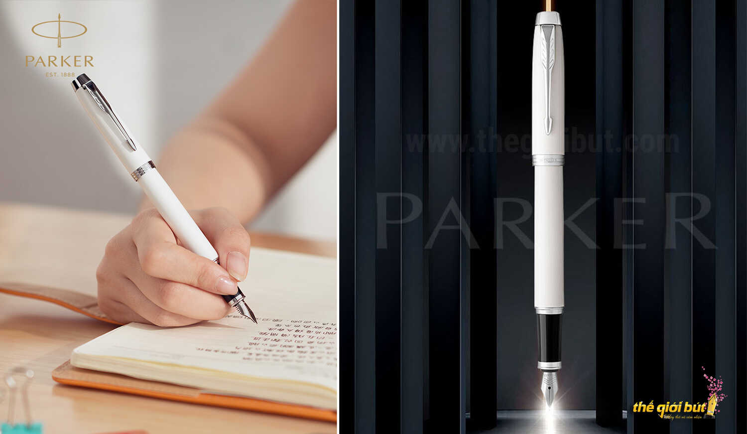 Bút máy Parker IM 2017 White Lacquer CT Fountain Pen