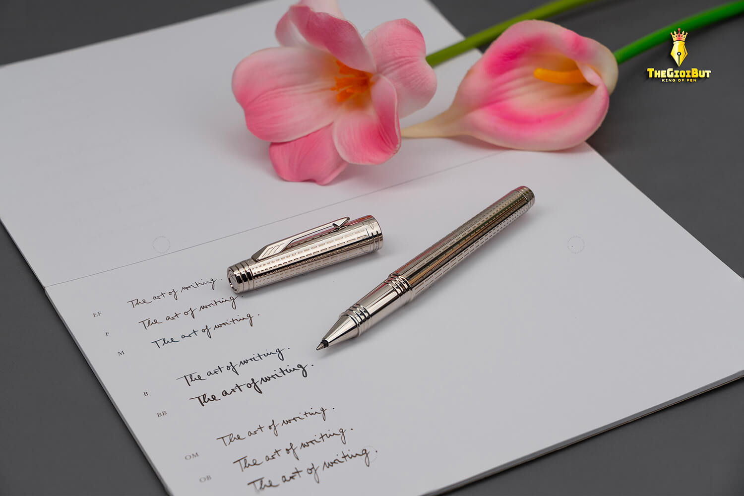 Parker Premier Deluxe Chiselling Silver Rollerball Pen S0887990 801