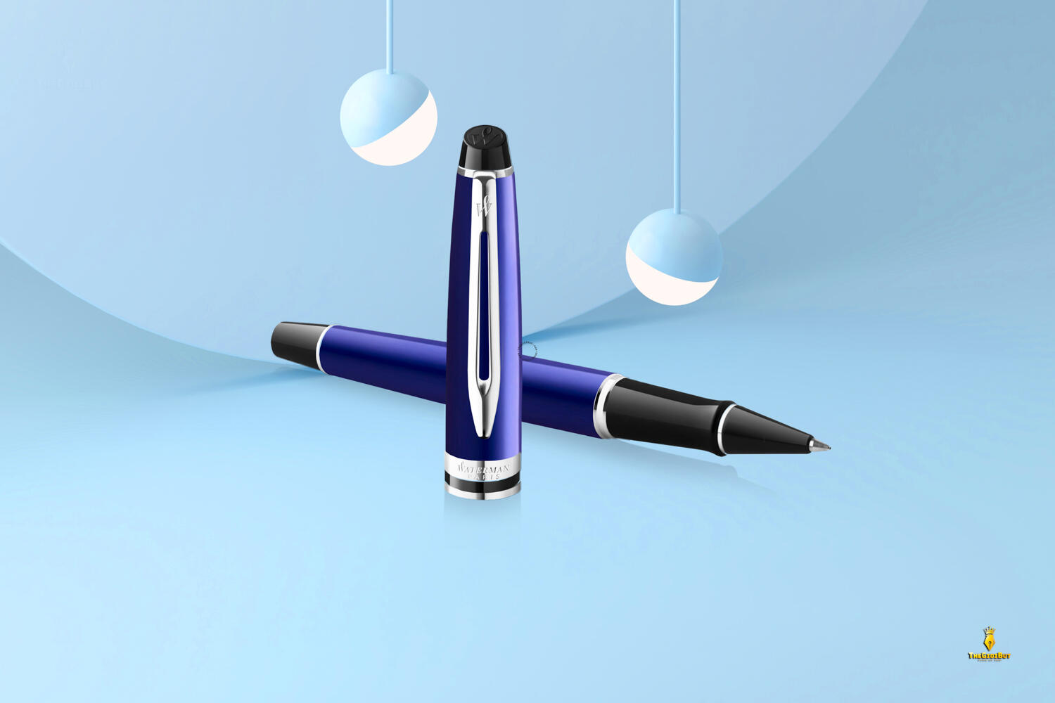 Bút dạ bi Waterman Expert 3 Blue Lacquer CT Rollerball Pen 2093458