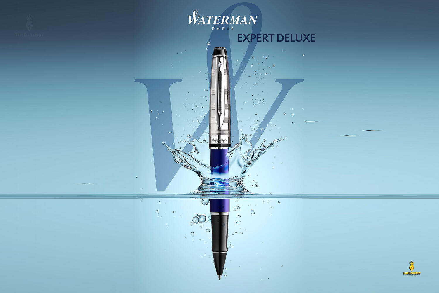 Bút dạ bi Waterman Expert 3 Deluxe Blue CT Rollerball Pen 2093656