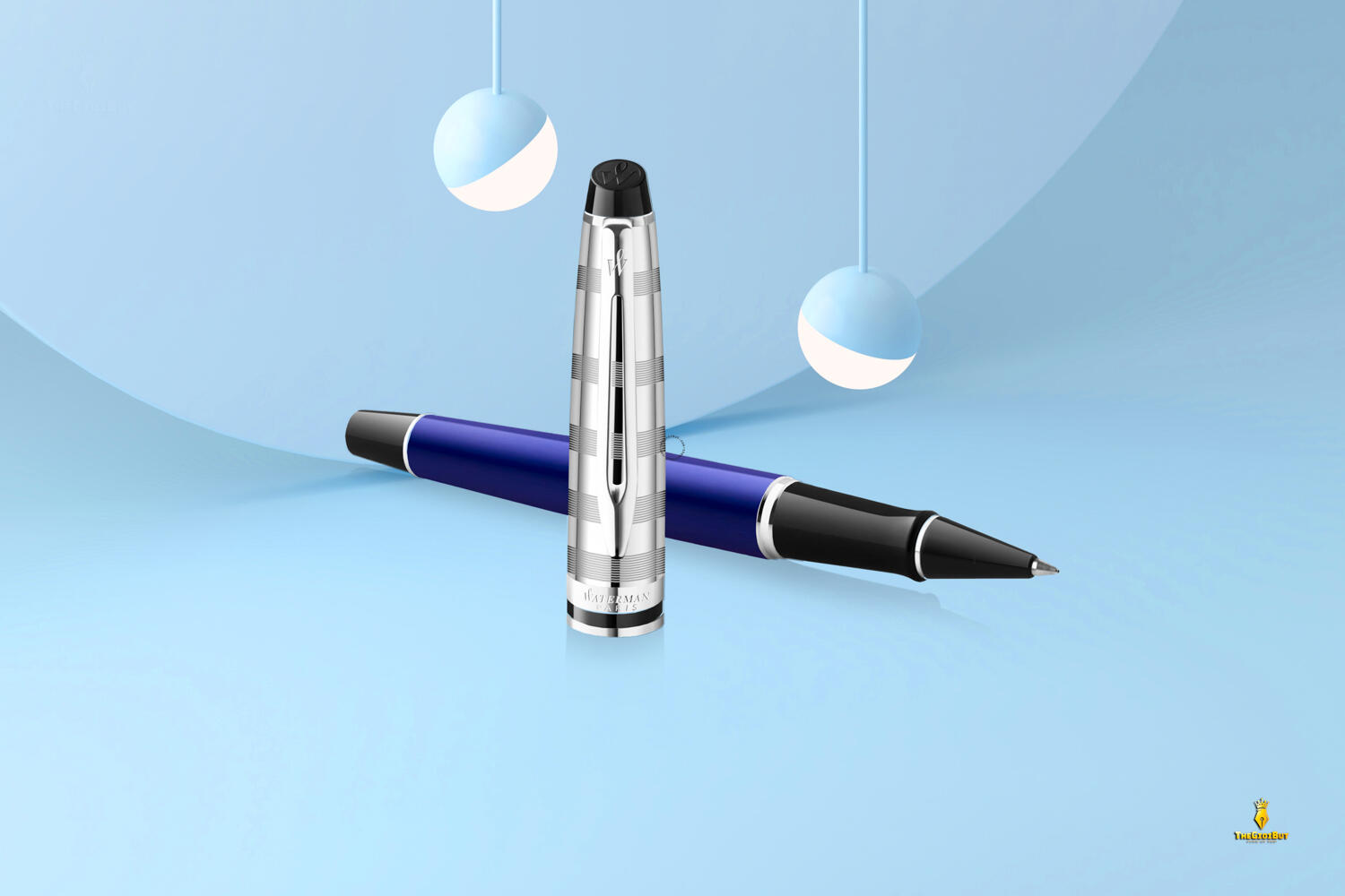 Bút dạ bi Waterman Expert 3 Deluxe Blue CT Rollerball Pen 2093656