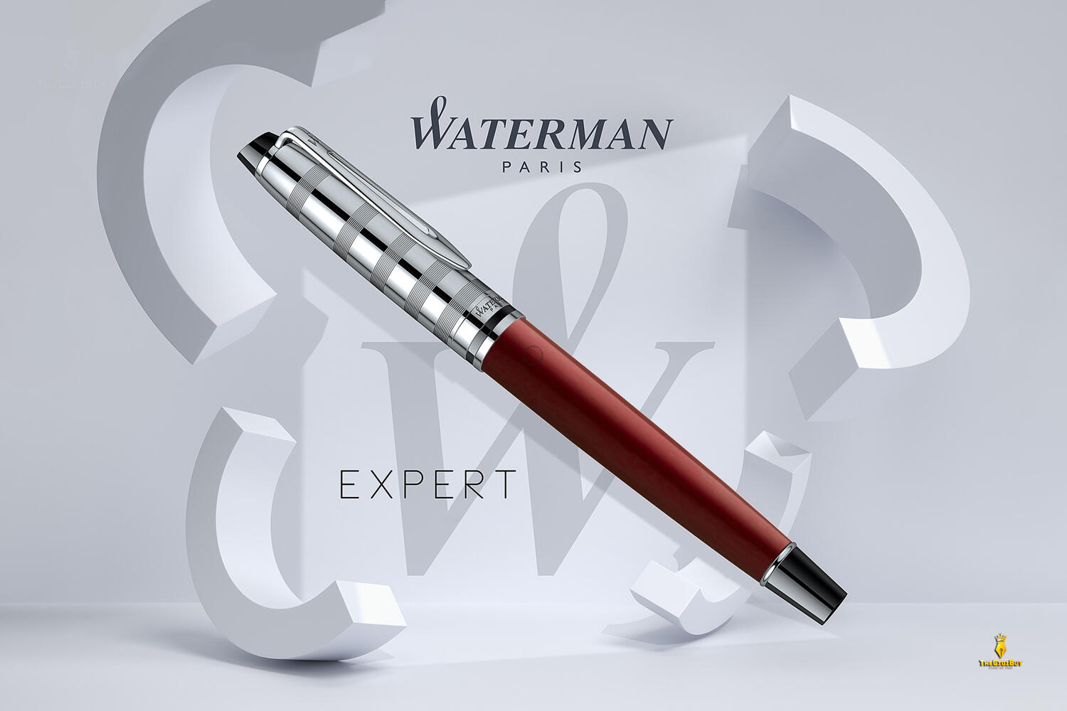 Bút dạ bi Waterman Expert 3 Deluxe Dark Red CT Rollerball Pen 2093660