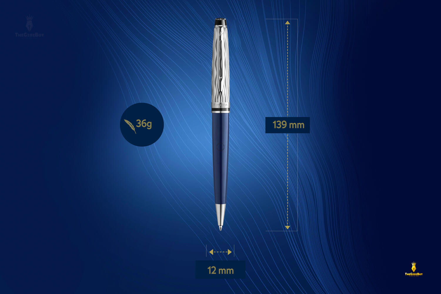 Bút bi Waterman Expert Lessence Du Bleu Lacquer CT Ballpoint Pen 2166466