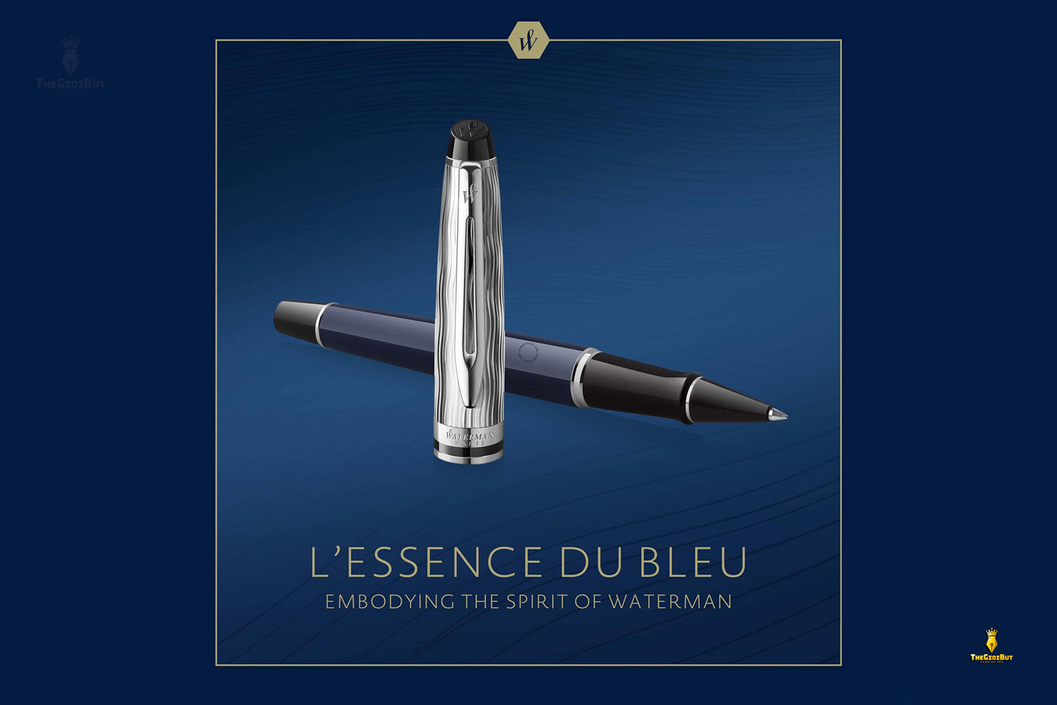 Bút dạ bi Waterman Expert Lessence Du Bleu Lacquer CT Rollerball Pen 2166429