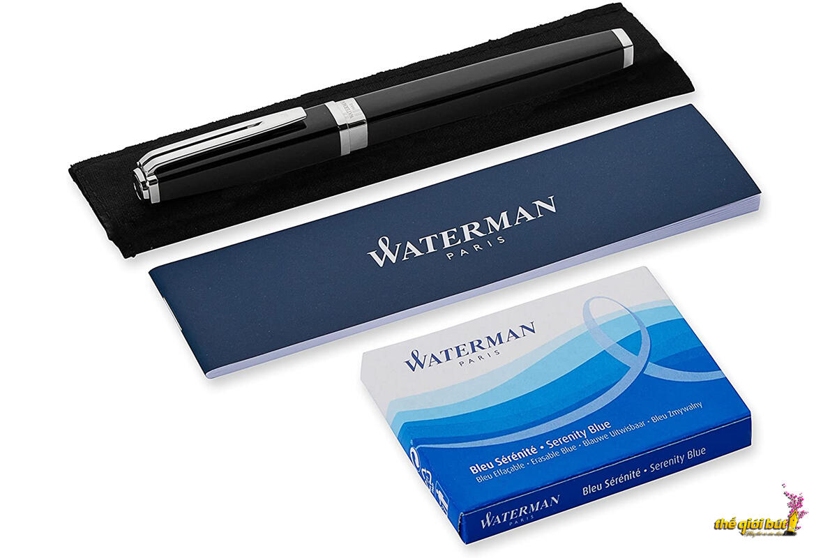 Bút máy Waterman Exception Slim Black CT Fountain Pen S0637010