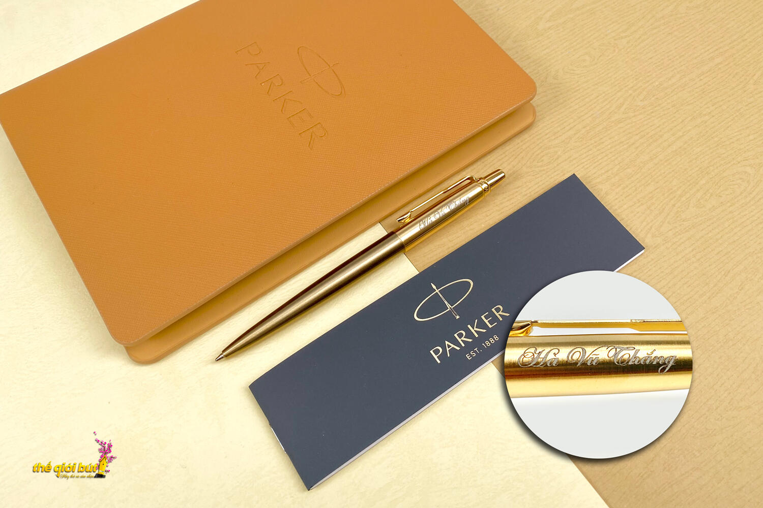 Bút bi Parker Jotter 2017 Premium West End Gold Brushed GT Ballpoint Pen 1953203