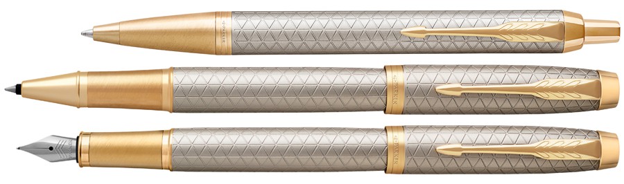 Bút dạ bi Parker IM Premium 2017 Warm Silver GT Rollerball 1931686