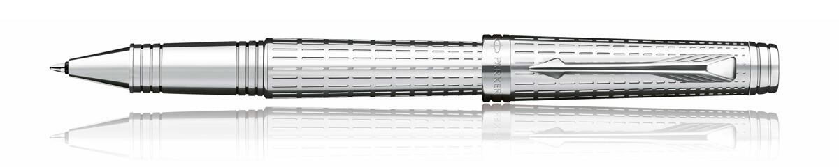 Bút dạ bi Parker Premier Deluxe Chiselling Silver Rollerball Pen S0887990