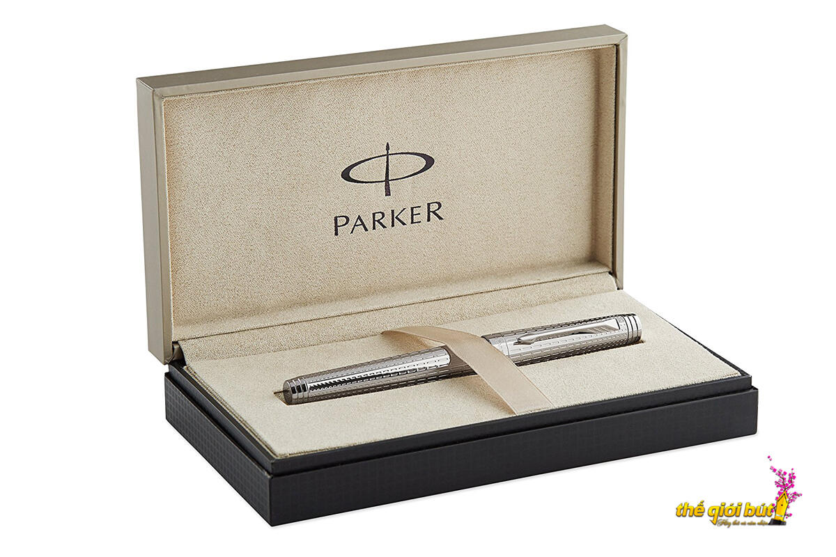 Bút dạ bi Parker Premier Deluxe Chiselling Silver Rollerball Pen S0887990