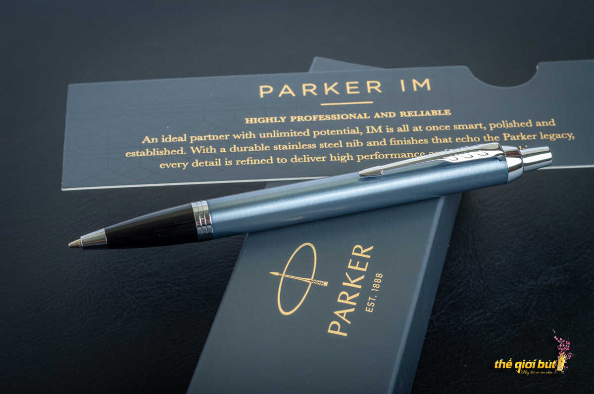 Bút bi Parker IM 2017 Light Blue Gray CT Ballpoint Pen 1931669