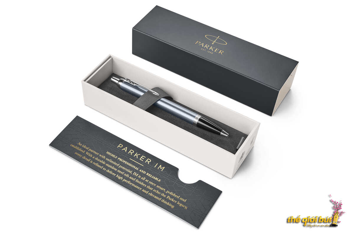 Bút bi Parker IM 2017 Light Blue Gray CT Ballpoint Pen 1931669