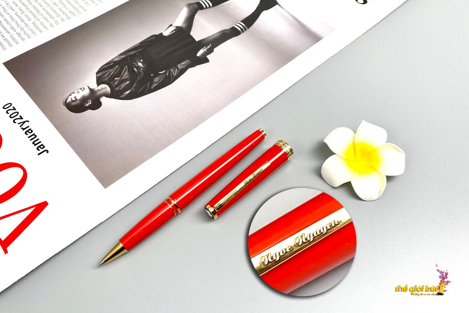 Bút dạ bi Montblanc Pix Red GT Rollerball Pen MB117654