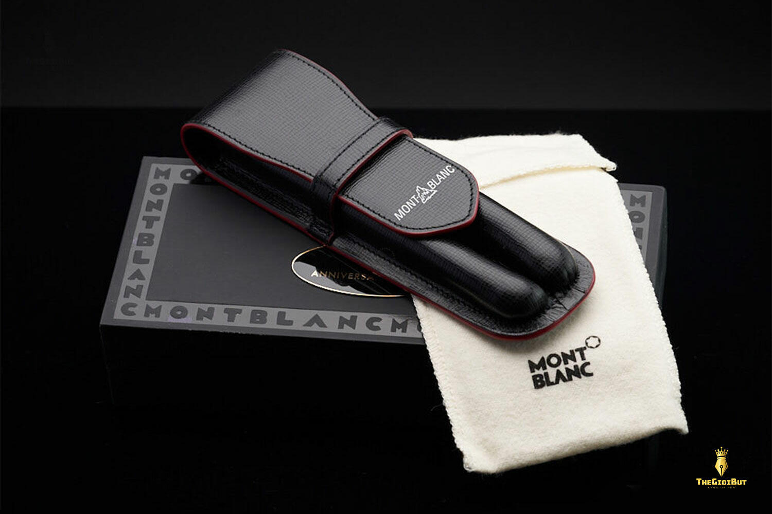 Bao da đựng bút Montblanc 100 Years Anniversary Edition Historical Pen Pouch 2 MB38791