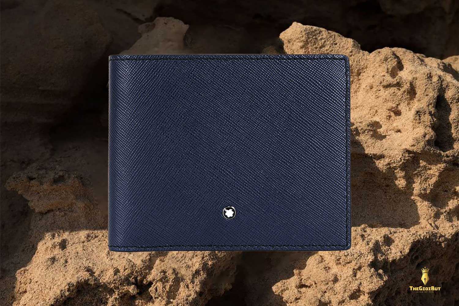 Ví da Montblanc Sartorial 6cc Indigo Wallet MB113217