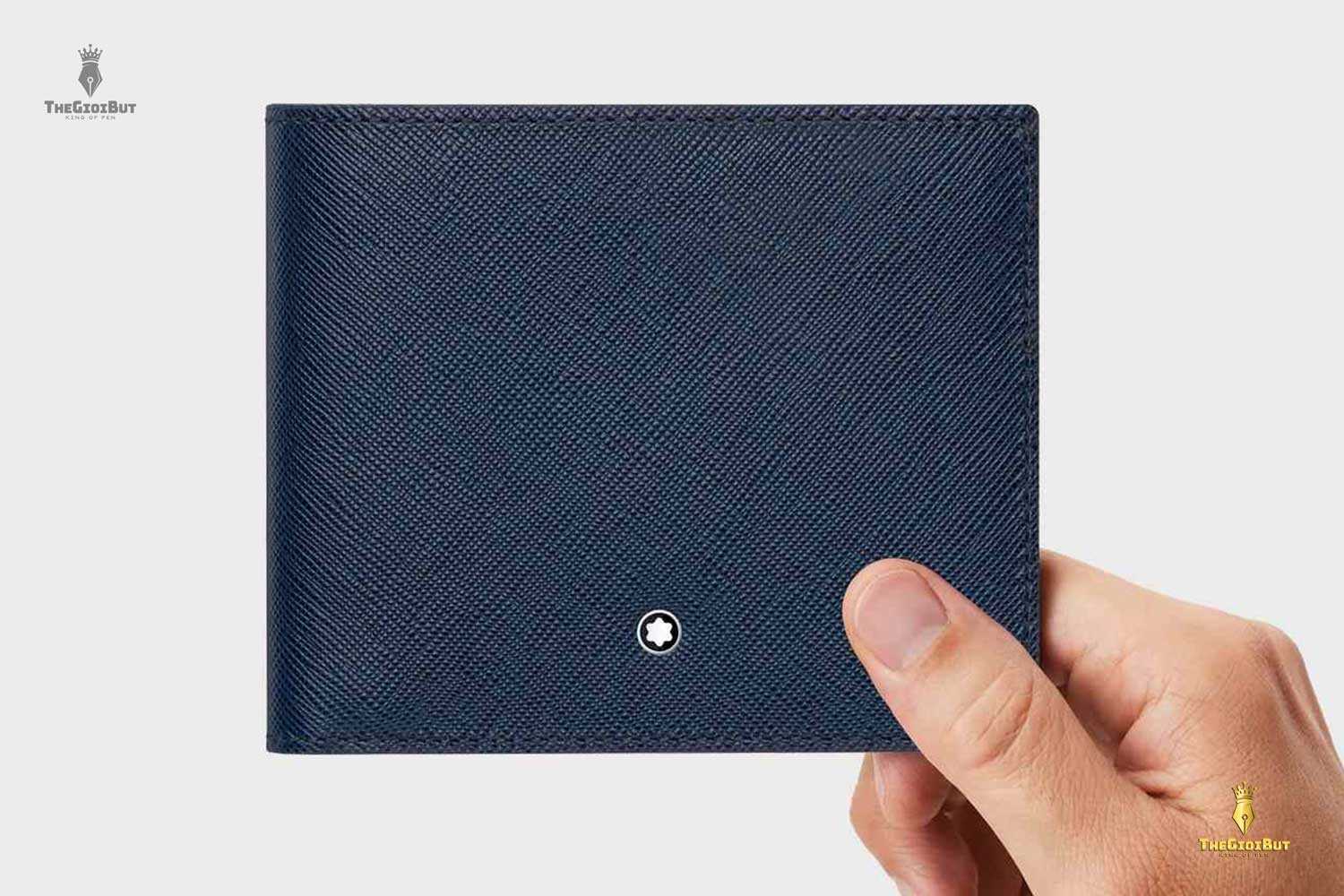 Ví da Montblanc Sartorial 6cc Indigo Wallet MB113217