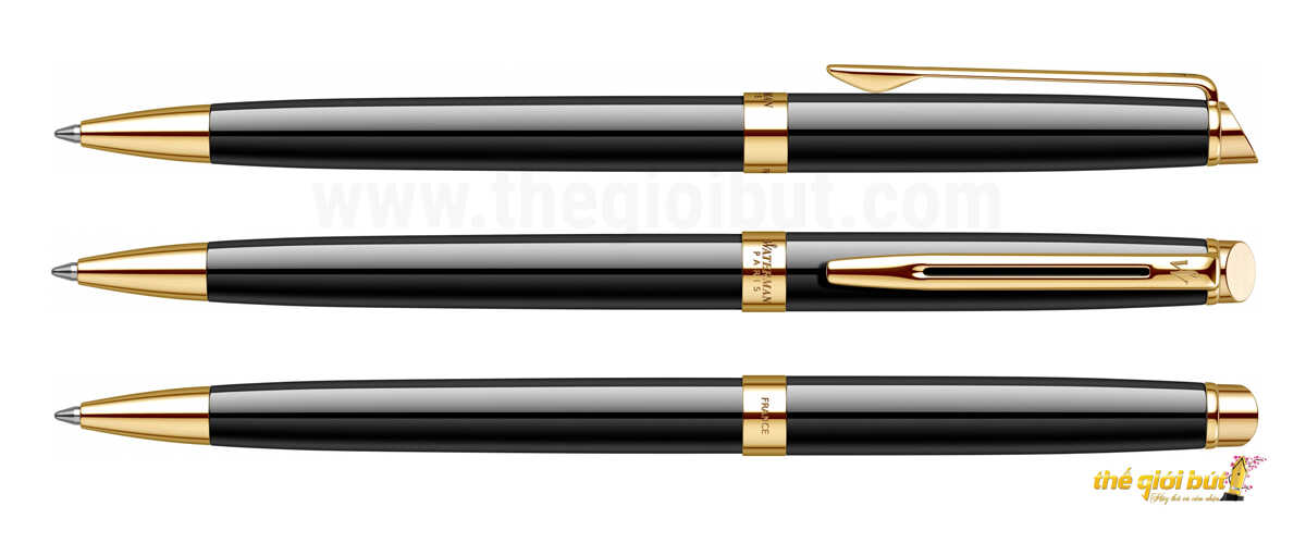 Bút bi Waterman Hemisphere Essential Black GT Ballpoint Pen
