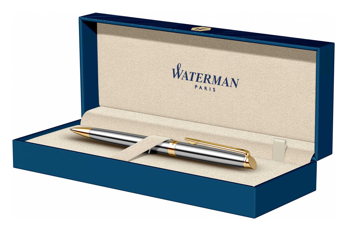 Bút bi Waterman Hemisphere Essential Stainless Steel GT Ballpoint Pen S0920370