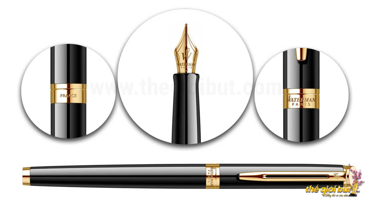 Bút máy Waterman Hemisphere Essential Black GT Fountain Pen