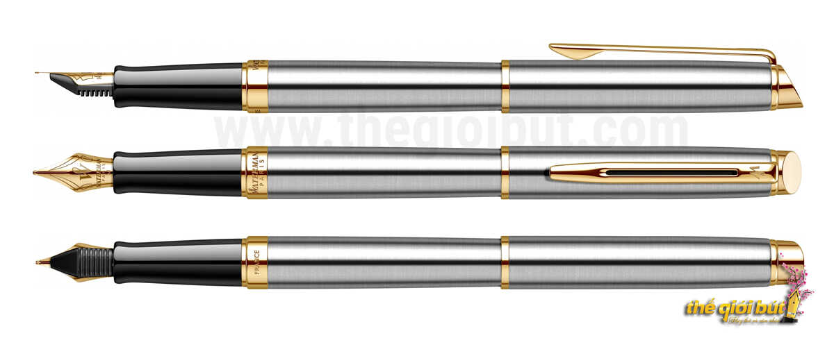Bút máy Waterman Hemisphere Essential Stainless Steel GT Fountain Pen S0920310