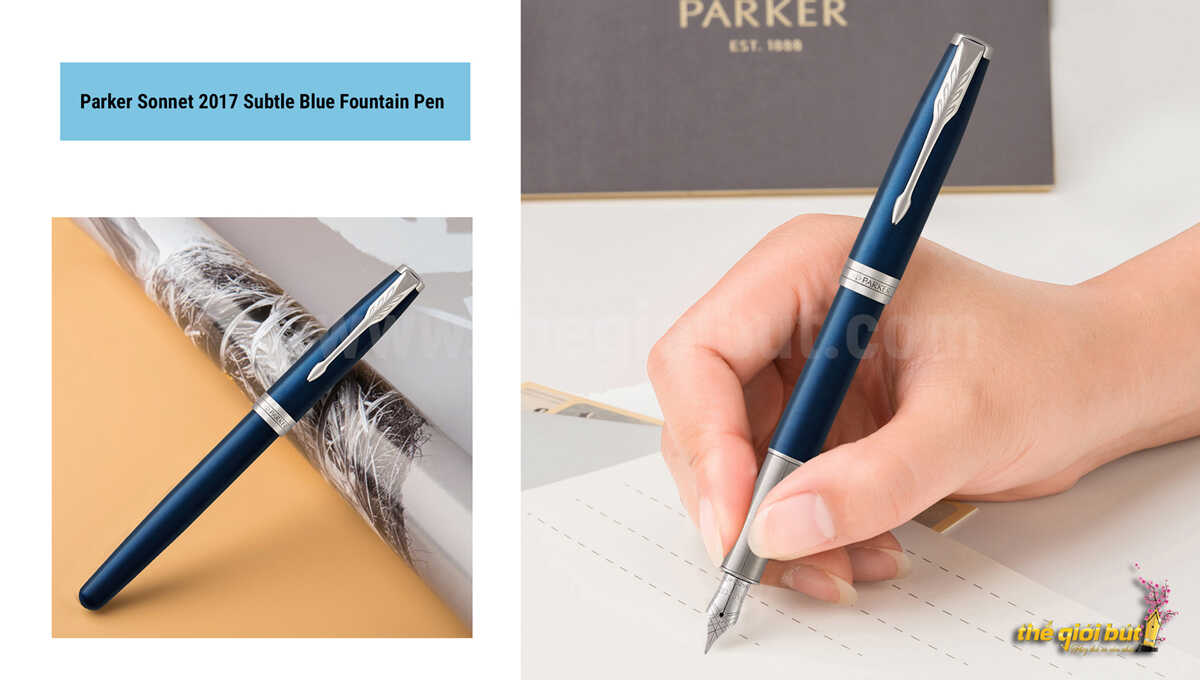 Bút máy Parker Sonnet Subtle Blue Lacquer CT Fountain Pen