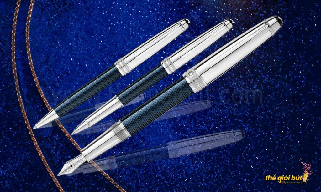 Bút bi Montblanc Meisterstuck Solitaire Doue Blue Hour Classique Ballpoint Pen 112895