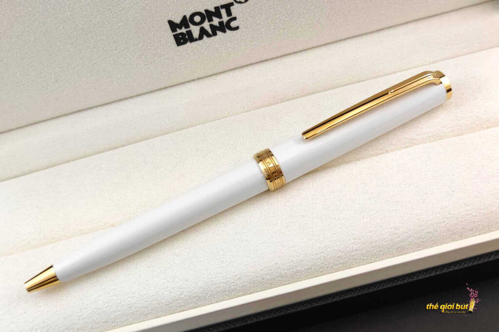 Bút bi Montblanc Pix White GT Ballpoint Pen MB117659