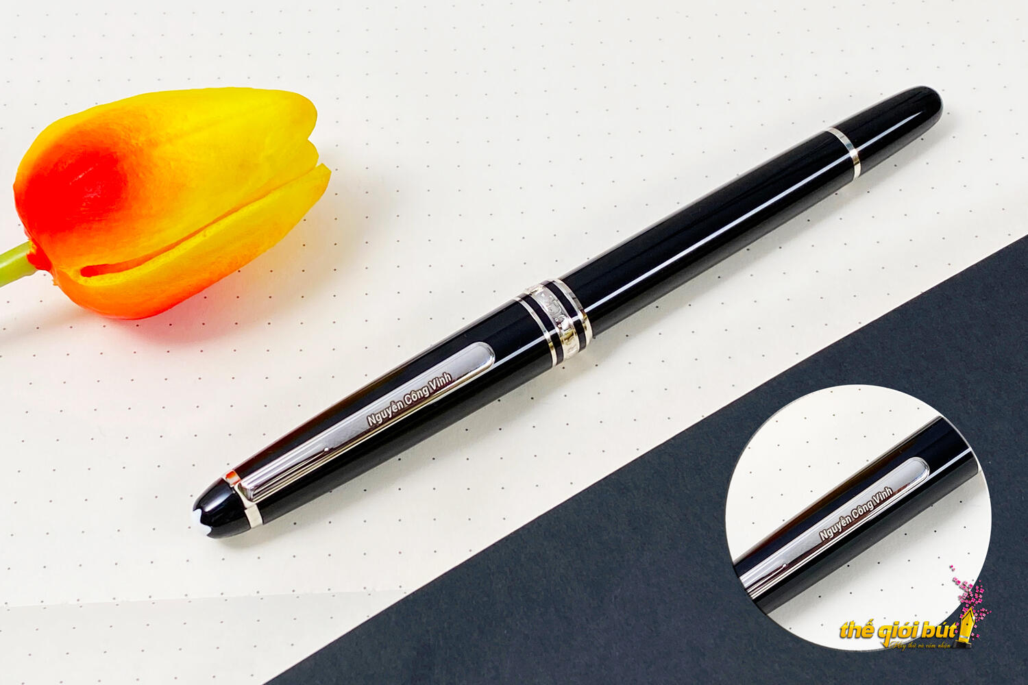 bút dạ bi Montblanc Meisterstuck Platinum-Coated Classique 2865