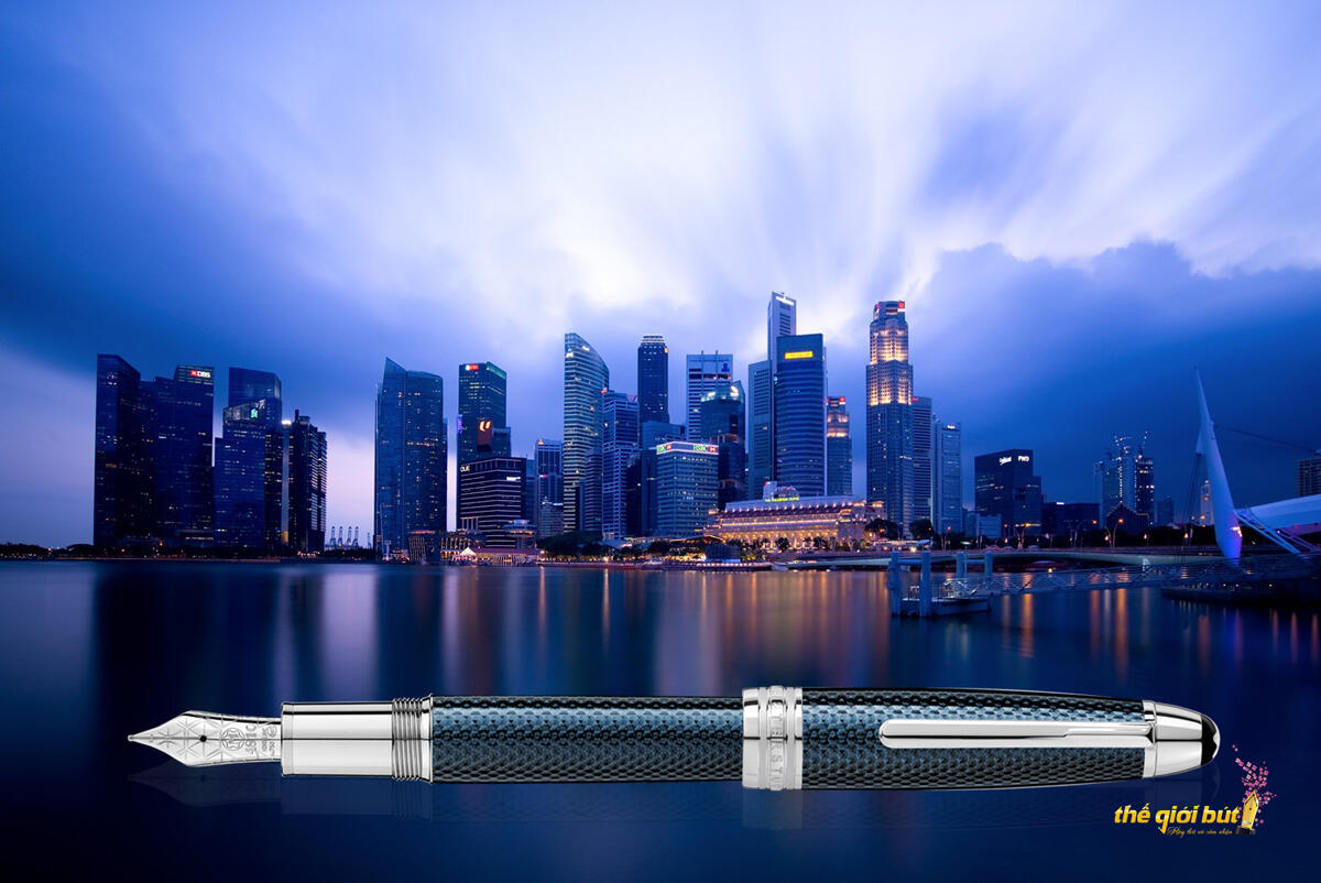 Bút máy Montblanc Meisterstuck Solitaire Blue Hour Legrand Fountain Pen 112889