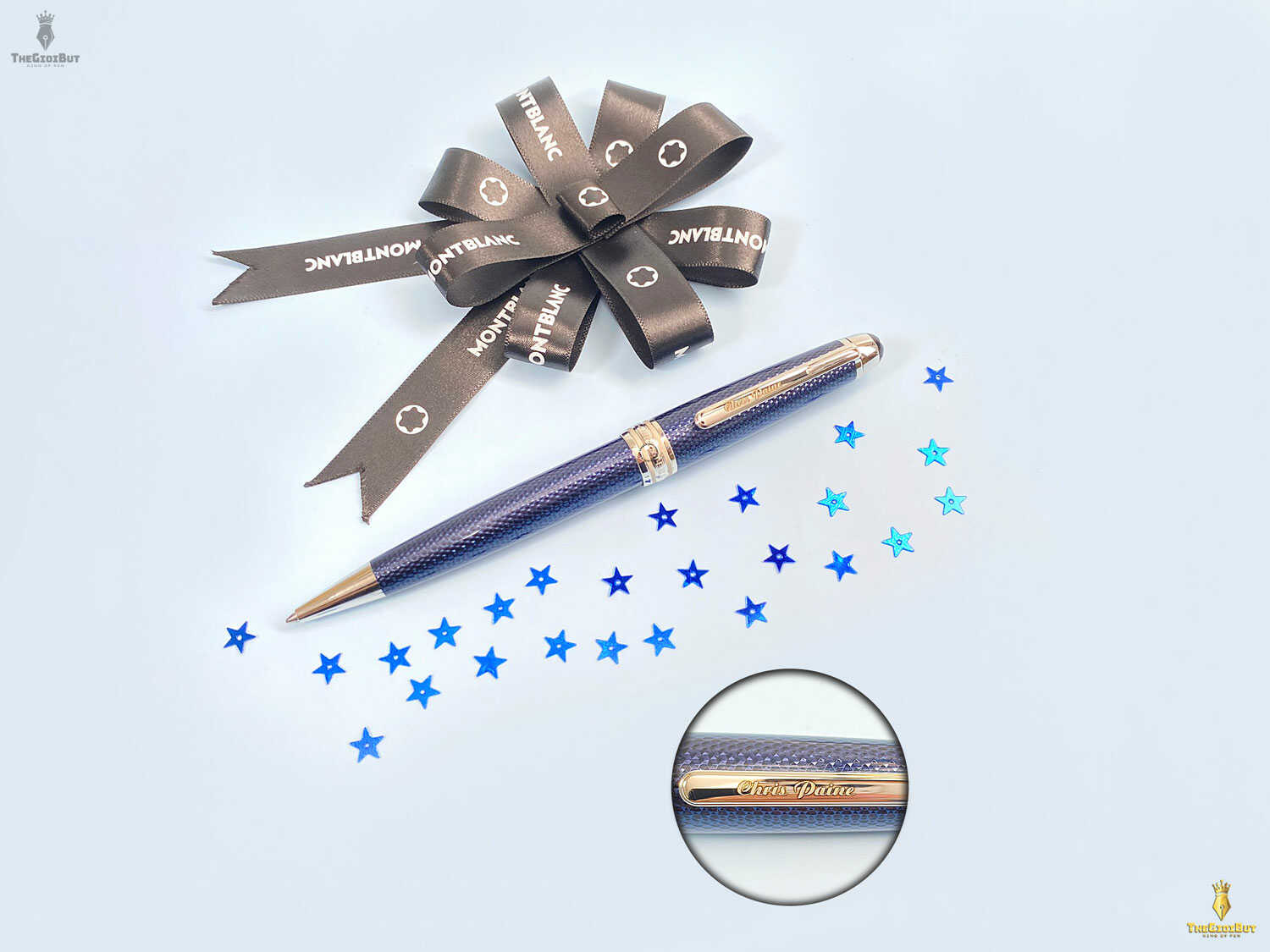 Bút bi Montblanc Meisterstuck Solitaire Blue Hour Midsize Ballpoint Pen MB112891