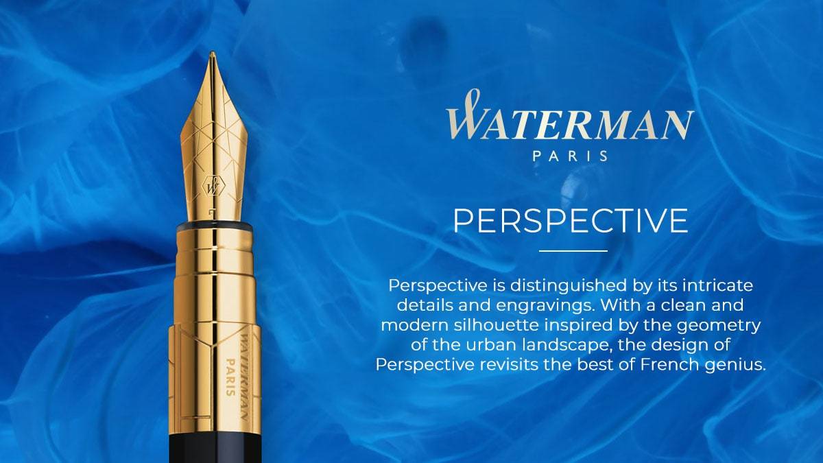 Bút máy Waterman Perspective Black GT Fountain Pen S0830800