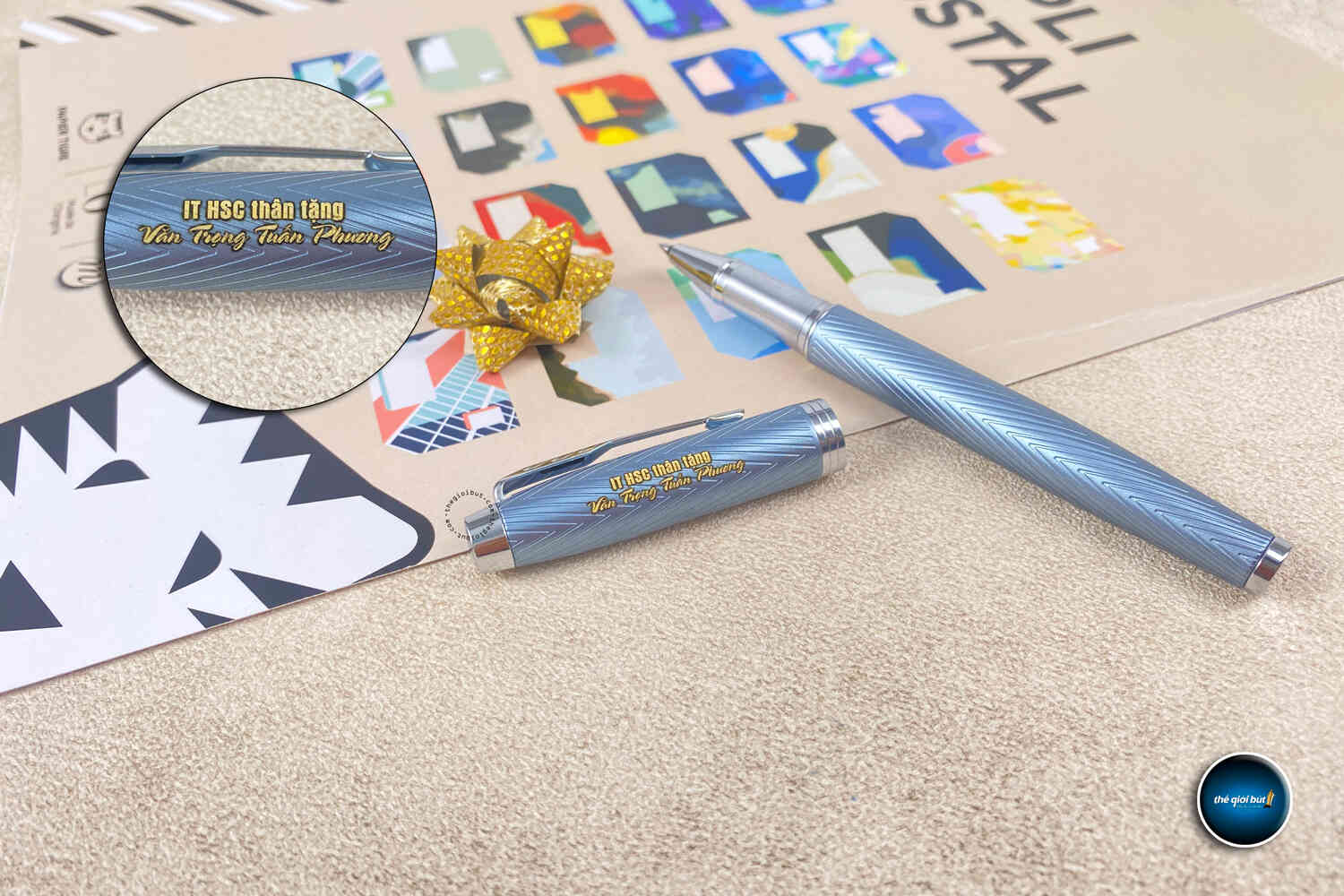 Bút dạ bi Parker IM Premium Blue Gray CT Rollerball Pen 2143648