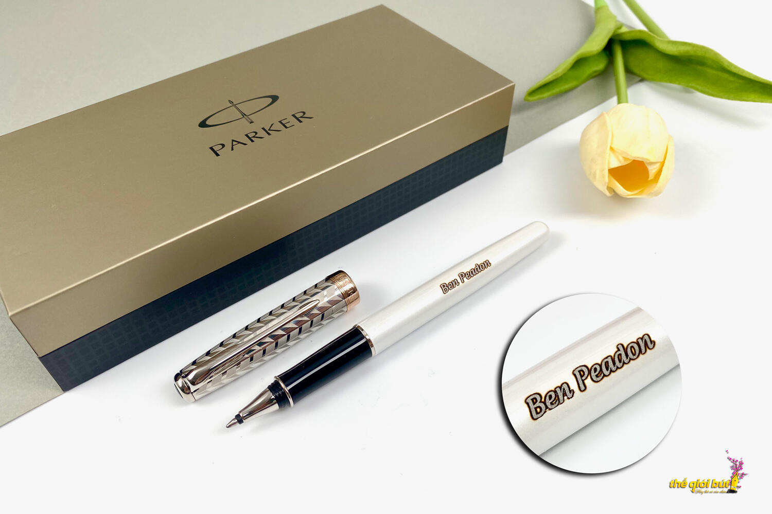 Bút dạ bi Parker Sonnet Metal & Pearl GT Rollerball S0947330