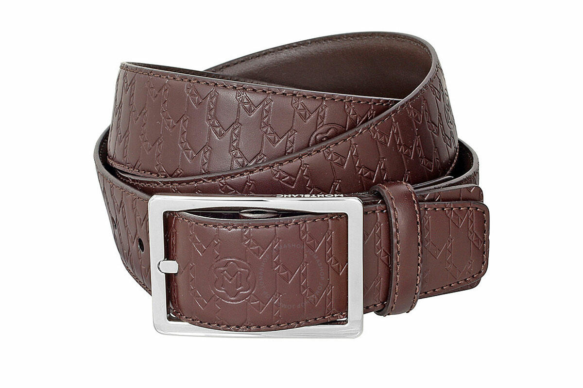 Thắt lưng Montblanc Signature Brown Leather Belt 112950