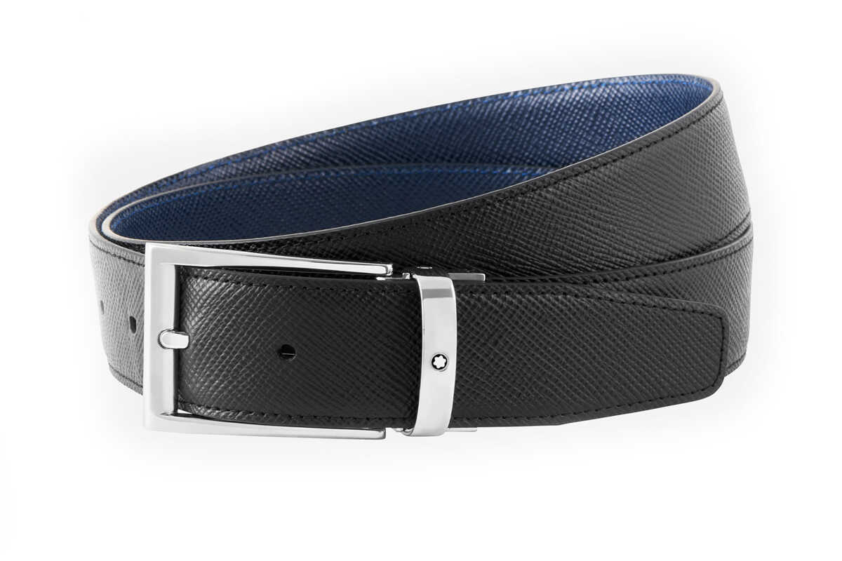 Thắt lưng Montblanc Belts Black Blue 35mm 118438