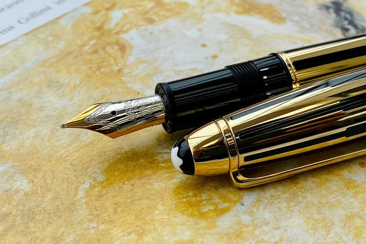 Bút máy Montblanc Meisterstuck Solitaire Legrand Gold Black Fountain Pen MB35975