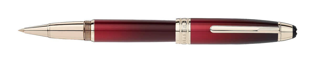 Bút dạ bi Montblanc Meisterstuck Calligraphy Solitaire Burgundy Lacquer Rollerball MB125339