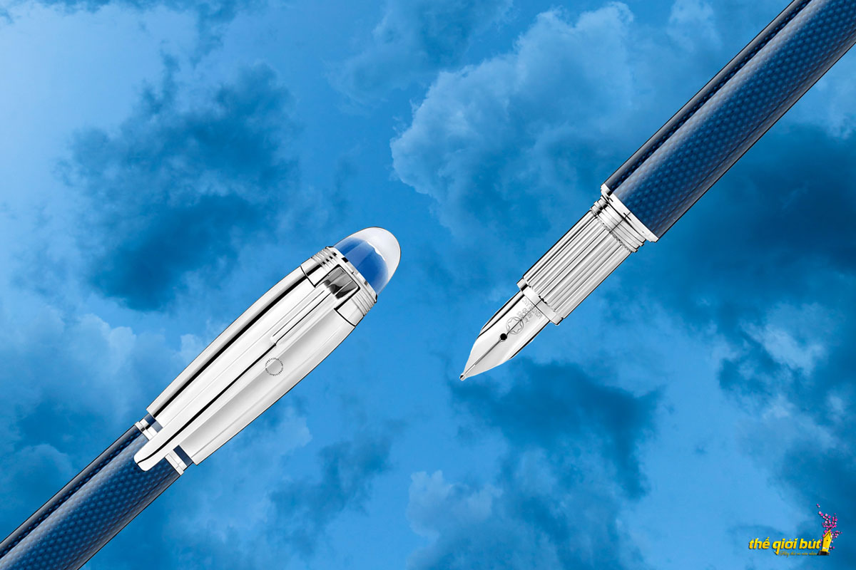 Bút máy Montblanc Starwalker Blue Planet Doue Metal Fountain Pen MB125284