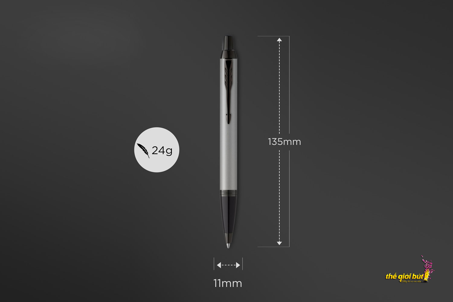 Bút bi Parker IM Achromatic Grey Ballpoint Pen 2127752