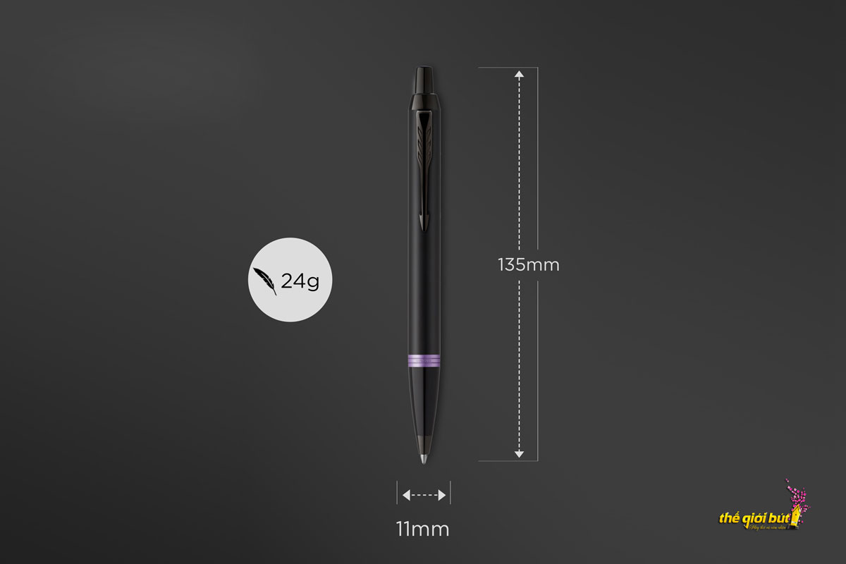 Bút bi Parker IM Vibrant Rings Amethyst Purple Ballpoint Pen 2172951