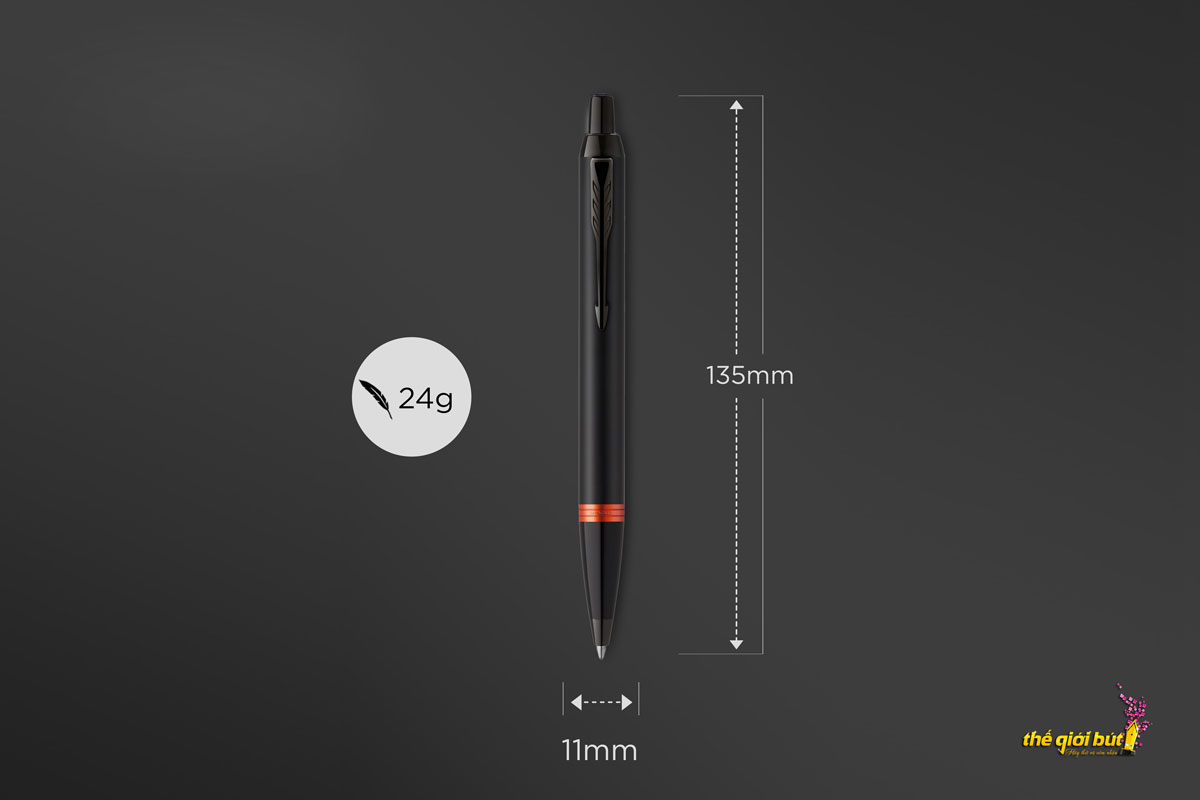 Bút bi Parker IM Vibrant Rings Flame Orange Ballpoint Pen 2172946
