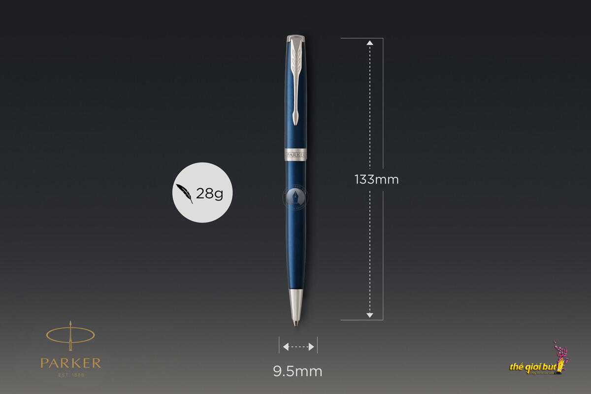 Bút bi Parker Sonnet Subtle Blue Lacquer CT Ballpoint Pen 1931536