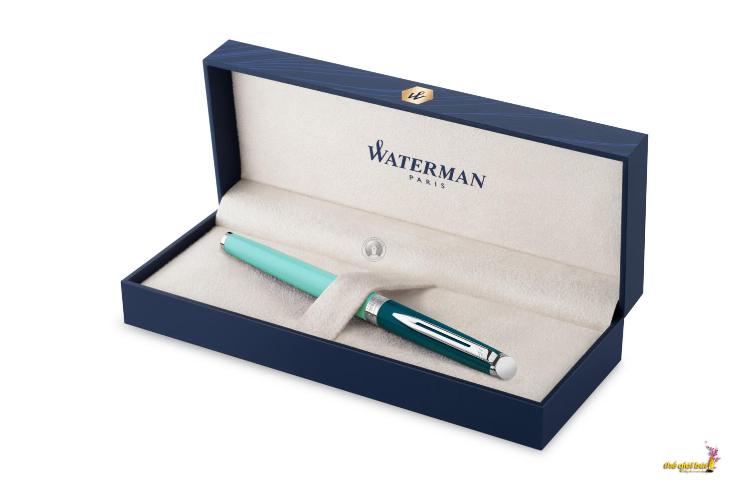 Bút dạ bi Waterman Hemisphere Colour Blocking Light Green CT Rollerball 2190124