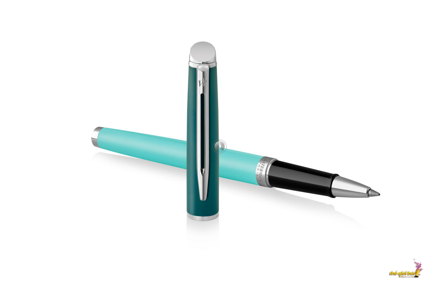 Bút dạ bi Waterman Hemisphere Colour Blocking Light Green CT Rollerball 2190124