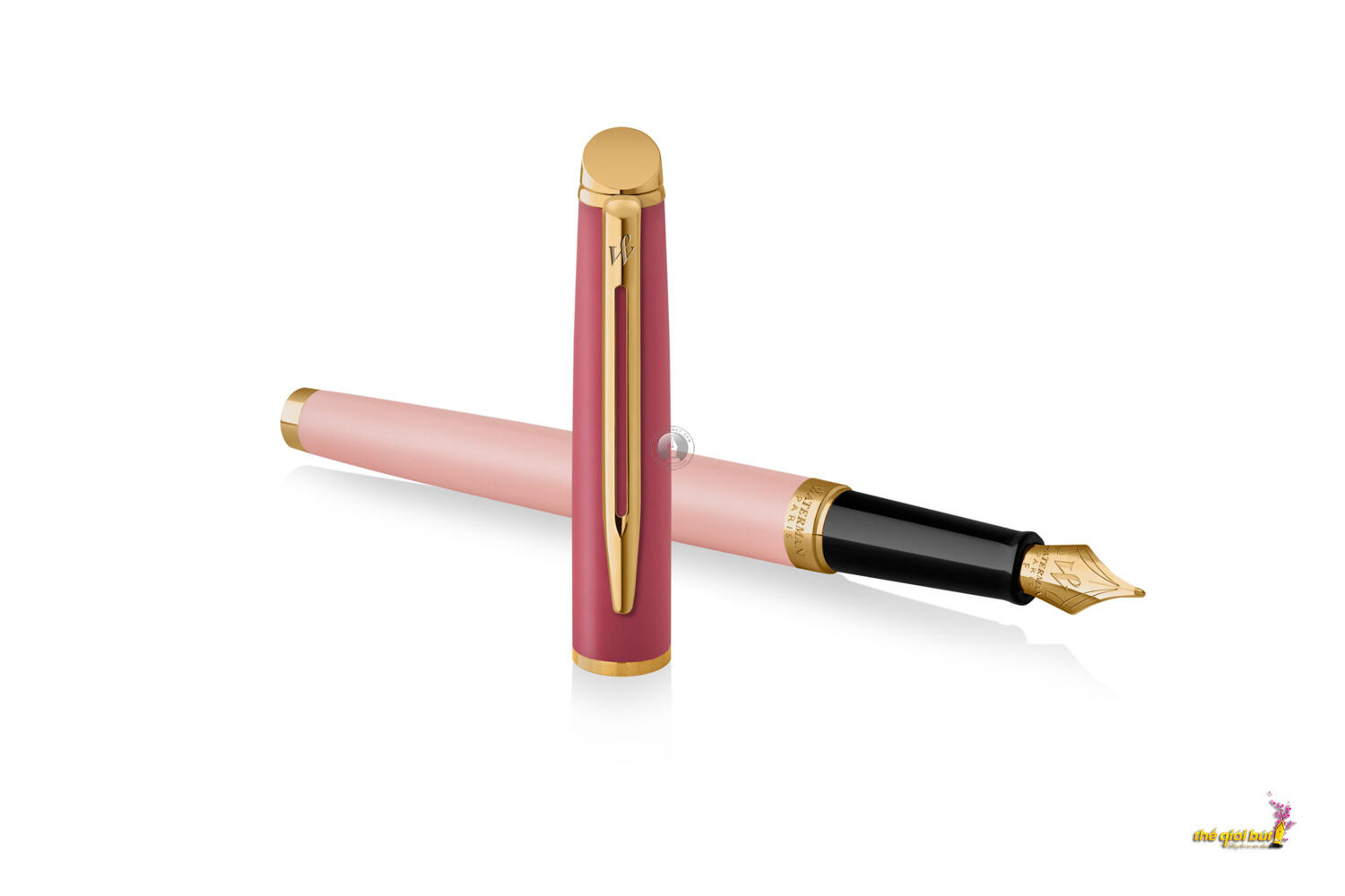 Bút máy Waterman Hemisphere Colour Blocking Light Red GT Fountain Pen 2179896